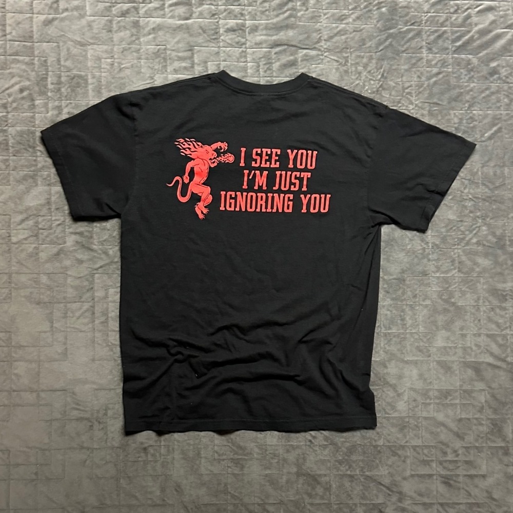 Vintage y2k Fireball Cinnamon Whiskey‎ Drinking Joke Black Mens Large Shirt
